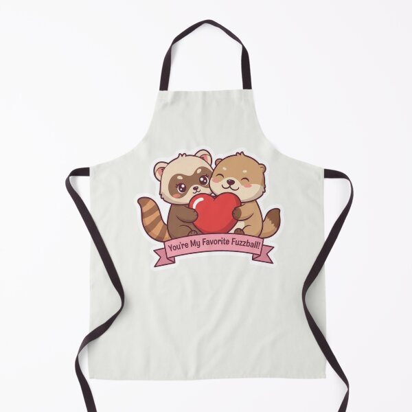 Item preview, You're My Favorite Fuzzball! Cute Kawaii Raccoon and Otter Valentine designed and sold by arup7980.