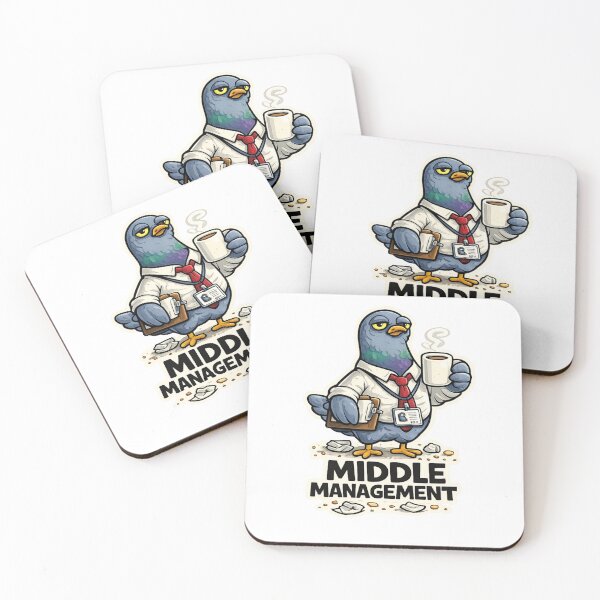 Item preview, Middle Management Pigeon Funny T-Shirt – Office Humor Cartoon Bird Design designed and sold by MagicMicki.