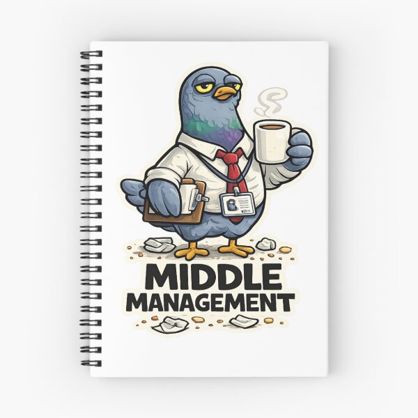 Item preview, Middle Management Pigeon Funny T-Shirt – Office Humor Cartoon Bird Design designed and sold by MagicMicki.