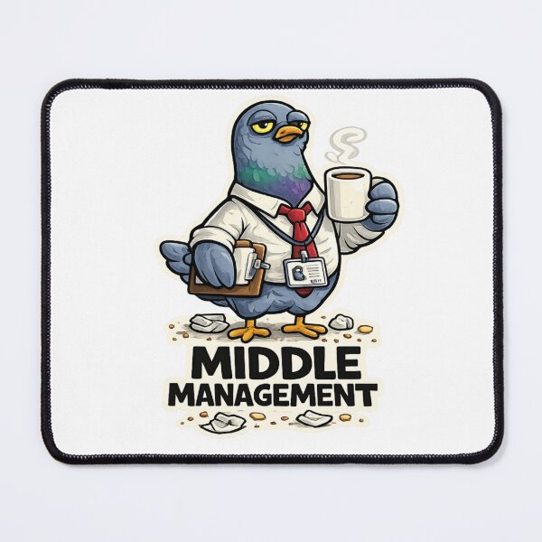 Item preview, Middle Management Pigeon Funny T-Shirt – Office Humor Cartoon Bird Design designed and sold by MagicMicki.