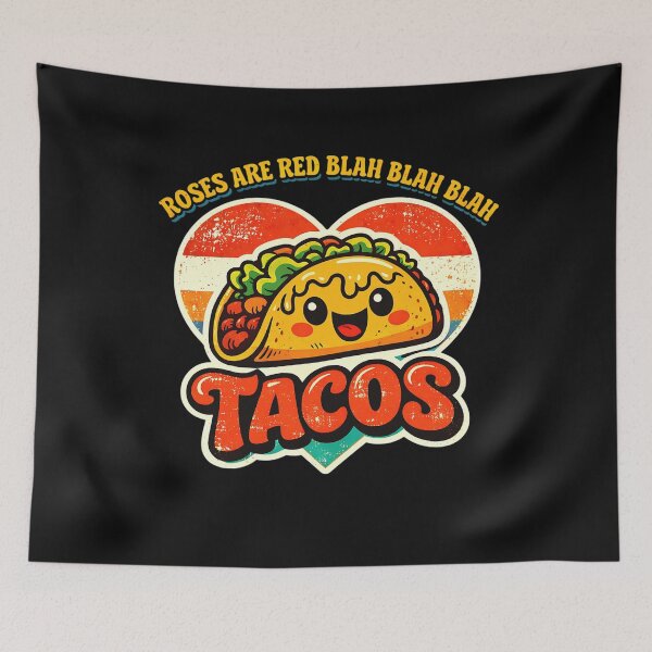 Item preview, Retro Roses Are Red Blah Tacos Funny Valentine Taco Love designed and sold by clothesy7.