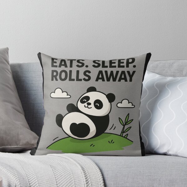 Aperçu de l'œuvre Adorable panda mange, dort, roule et recommence (dessin animé) créée et vendue par coolasfuc.
