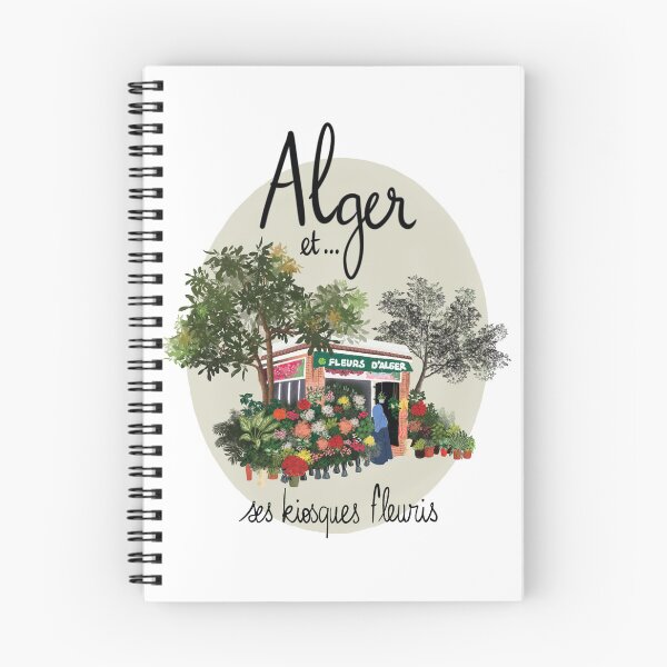 Item preview, Algiers and... its flower-filled kiosks designed and sold by Jour de pluie illustrations.