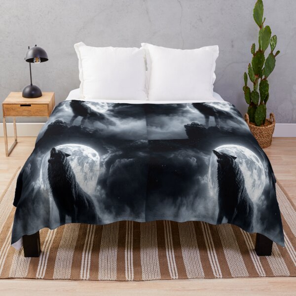 Item preview, Moonlit Wolf Howling in the Night designed and sold by NovaDigitalArt45.