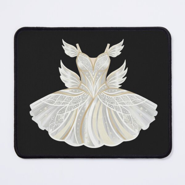 Item preview, Gothic Swan Gown Illustration – Victorian Fashion Art | Ballet Gift designed and sold by MuseAI.