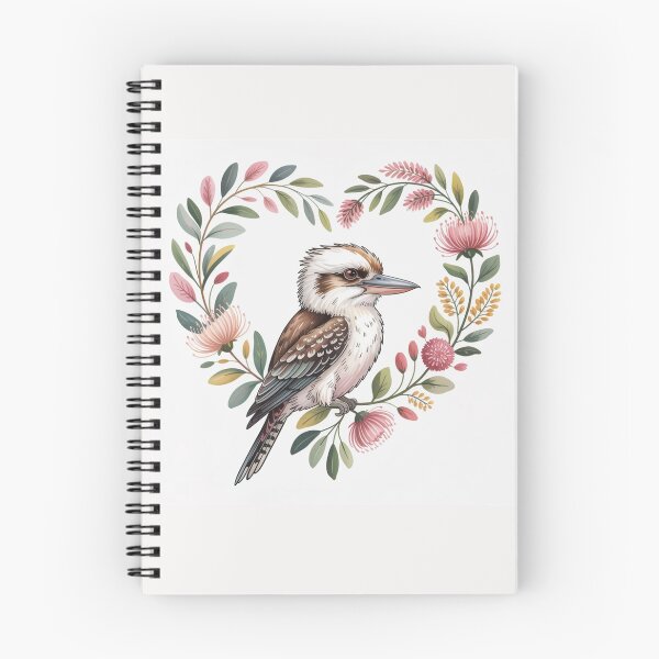 Item preview, Australian Valentine Kookaburra Wildflowers Love Heart designed and sold by Wennebabs.