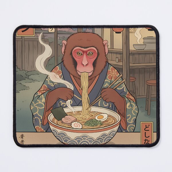 Item preview, Ukiyo-e Monkey Eating Ramen Traditional Japan designed and sold by k3rstman1.