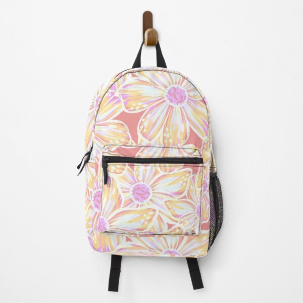Item preview, Expressive Painterly Florals - Summer Sunset Coral Yellow Pink designed and sold by thecolorbirdie.