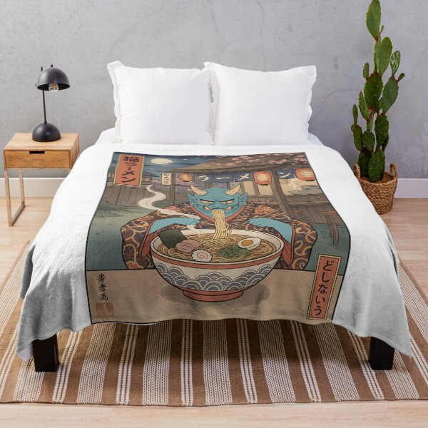 Item preview, Oni Demon Eating Ramen Japanese Art designed and sold by k3rstman1.
