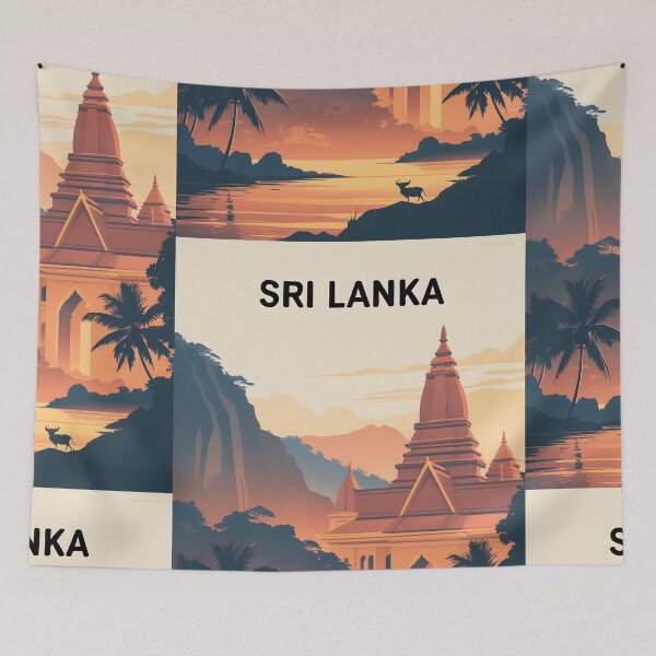 Item preview, Sri Lanka Retro Vintage Travel Design designed and sold by TravelersGems.