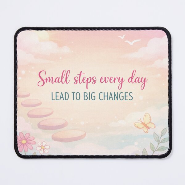 Item preview, Small Steps Every Day – Pastel Motivational designed and sold by Pink Decor .