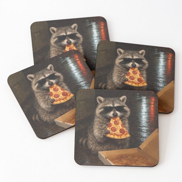 Item preview, Raccoon Eating Pizza Funny Raccoon  Meme  designed and sold by will freed18.
