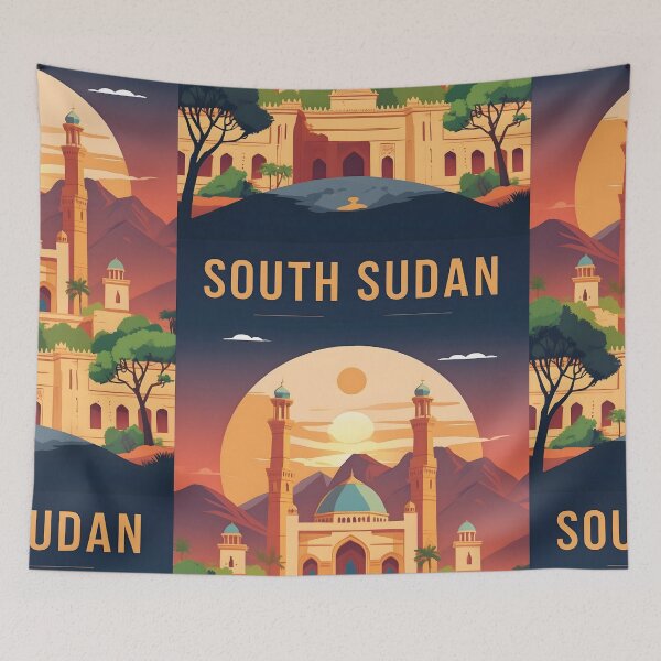 Item preview, South Sudan Retro Vintage Travel Design designed and sold by TravelersGems.