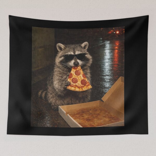 Item preview, Raccoon Eating Pizza Funny Raccoon  Meme  designed and sold by will freed18.