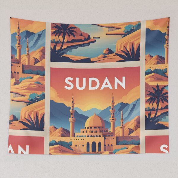 Item preview, Sudan Retro Vintage Travel Design designed and sold by TravelersGems.