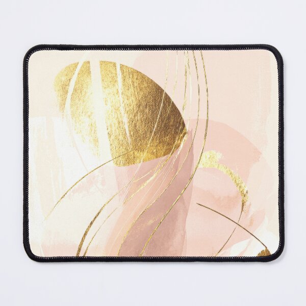 Item preview, Luxury Powder Pink & Gold Abstract – Refined Contemporary Art designed and sold by NewArt33.