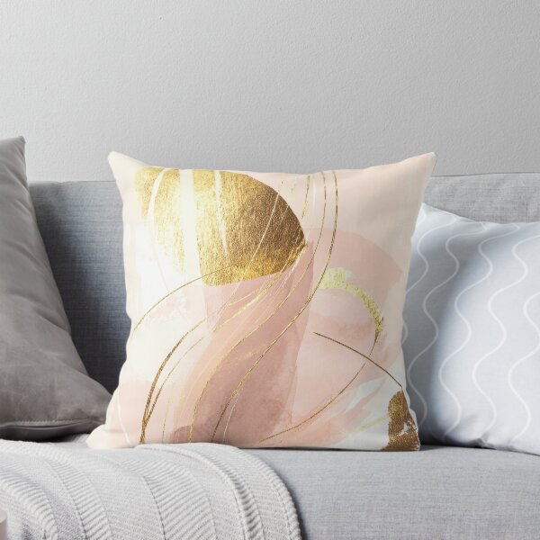 Item preview, Lujoso abstracto en rosa empolvado y dorado: arte contemporáneo refinado designed and sold by NewArt33.