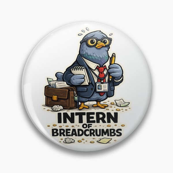 Item preview, Intern of Breadcrumbs Funny Pigeon T-Shirt – Office Humor Cartoon Bird Design designed and sold by MagicMicki.