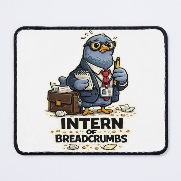 Item preview, Intern of Breadcrumbs Funny Pigeon T-Shirt – Office Humor Cartoon Bird Design designed and sold by MagicMicki.