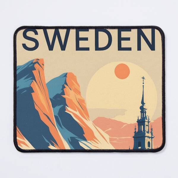 Item preview, Sweden Retro Vintage Travel Design designed and sold by TravelersGems.