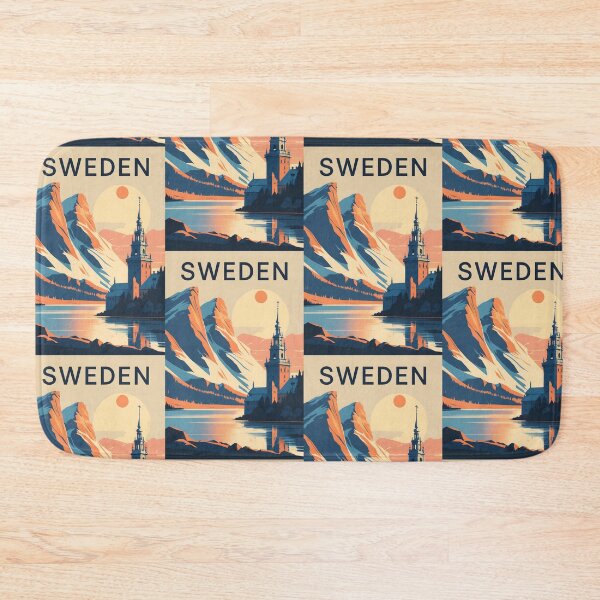 Item preview, Sweden Retro Vintage Travel Design designed and sold by TravelersGems.