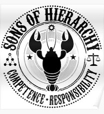 Sons of Hierarchy Gear - Schwarzes Logo Poster