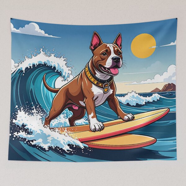Item preview, Pitbull Love - Surfing III designed and sold by MoonLab Design.