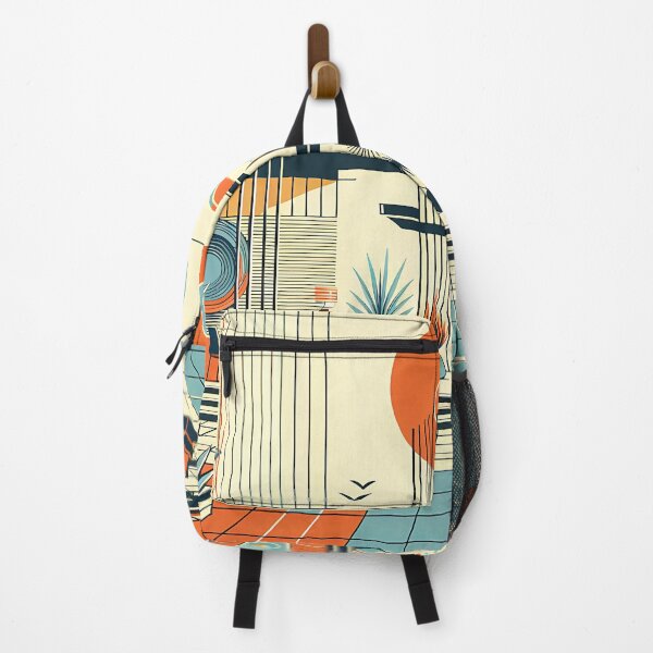 Item preview, Mid Century Modern Geometric House Illustration designed and sold by InkSmithery.