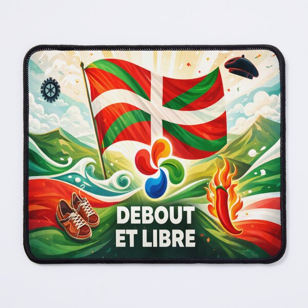 Item preview, Standing tall and free – Basque flag and symbols of the Basque Country designed and sold by Gino64.