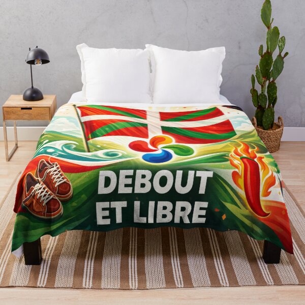 Item preview, Standing tall and free – Basque flag and symbols of the Basque Country designed and sold by Gino64.