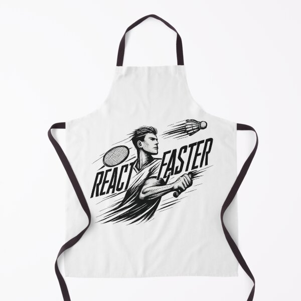 Item preview, REACT FASTER - Explosive Badminton Smash Graphic designed and sold by MKreative Studio.