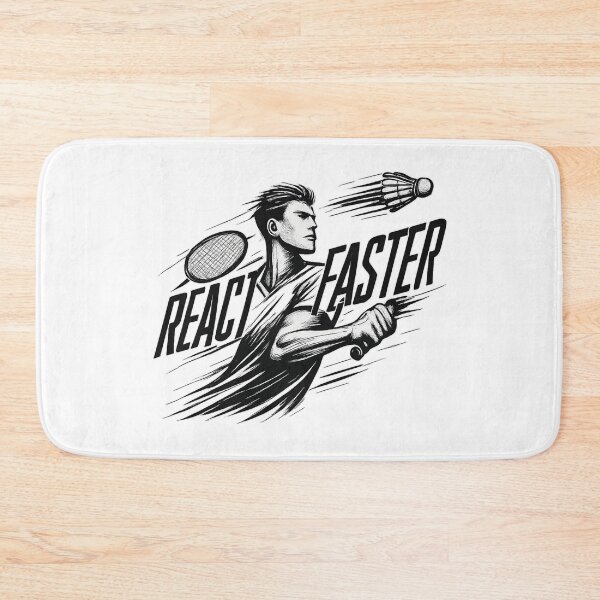 Item preview, REACT FASTER - Explosive Badminton Smash Graphic designed and sold by MKreative Studio.