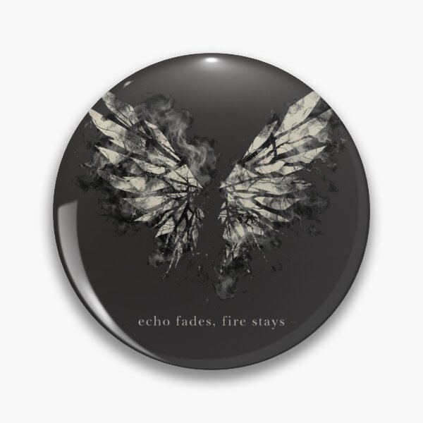 Item preview, Echo Fades Fire Stays Wings T-Shirt – Dark Angel Gothic Streetwear designed and sold by KDesignCrafts.
