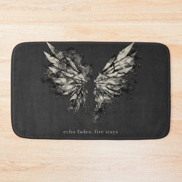 Item preview, Echo Fades Fire Stays Wings T-Shirt – Dark Angel Gothic Streetwear designed and sold by KDesignCrafts.