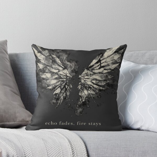 Item preview, Echo Fades Fire Stays Wings T-Shirt – Dark Angel Gothic Streetwear designed and sold by KDesignCrafts.
