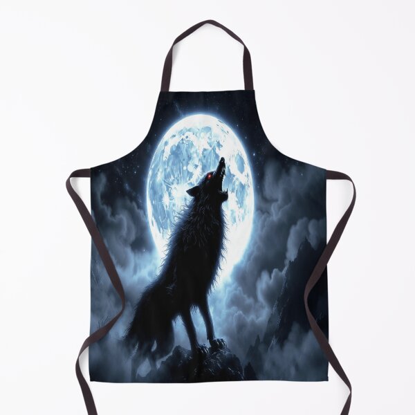 Aperçu de l'œuvre Silhouette de loup au clair de lune bleu créée et vendue par NovaDigitalArt45.