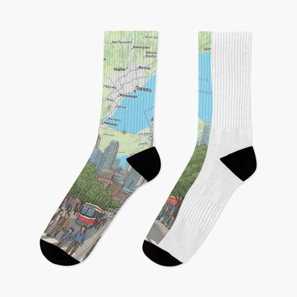 Item preview, Toronto Skyline Print | Illustrated City Wall Art | Urban Street Scene Decor | CN Tower Poster designed and sold by shopcanva.