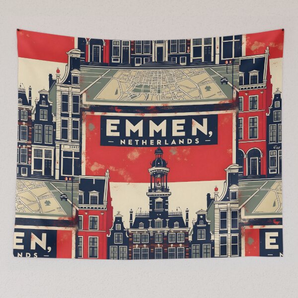 Item preview, Emmen Netherlands 1950s Vintage Travel Tourism designed and sold by TravelersGems.