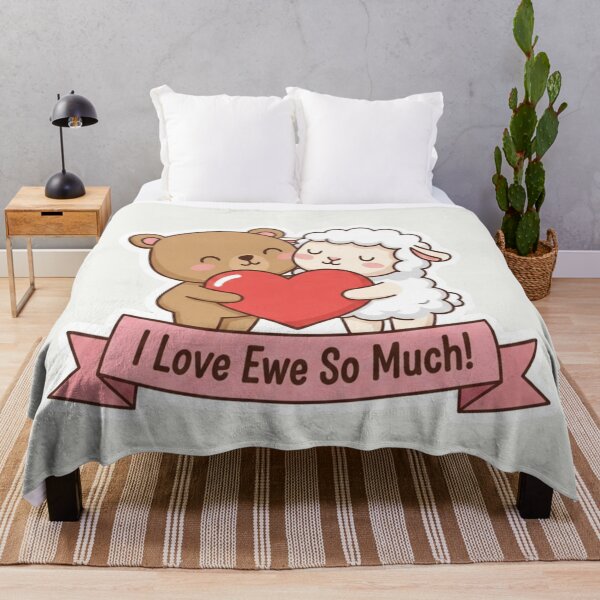Item preview,  I Love Ewe So Much! Cute Kawaii Bear and Sheep Valentine designed and sold by arup7980.