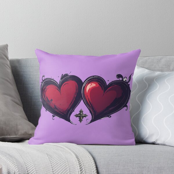 Item preview, Goth Paired Hearts with Plus Symbol between them. designed and sold by Art-Horizon.