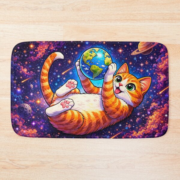 Item preview, Tiny Planet – A Cosmic Cat Playing with Earth designed and sold by Dominik1994.
