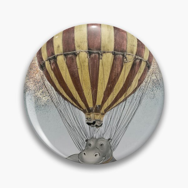 Item preview, Hippo floating with hot air balloon designed and sold by Photopat.