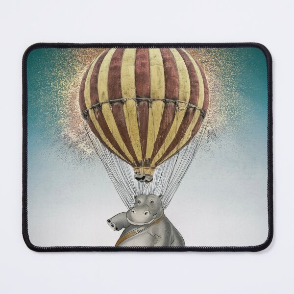 Item preview, Hippo floating with hot air balloon designed and sold by Photopat.