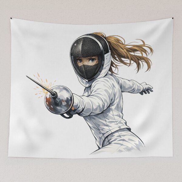 Item preview, Fencer in Motion designed and sold by ChillCharmStudio.
