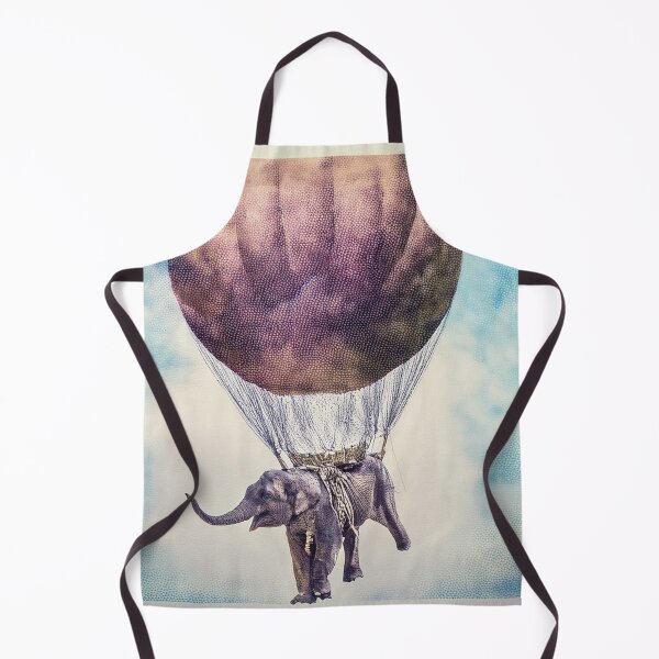 Item preview, Elephant floating with hot air balloon designed and sold by Photopat.