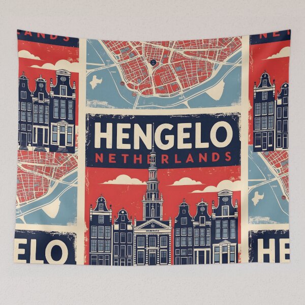 Item preview, Hengelo Netherlands 1950s Vintage Travel Tourism designed and sold by TravelersGems.