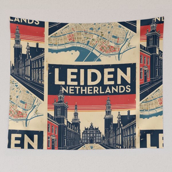Item preview, Leiden Netherlands 1950s Vintage Travel Tourism designed and sold by TravelersGems.