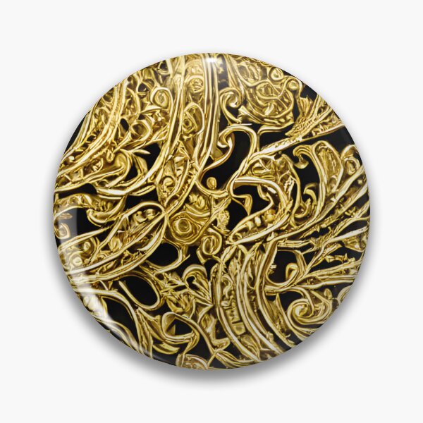 Item preview, Black and Gold Filigree pattern designed and sold by ArtRarities.