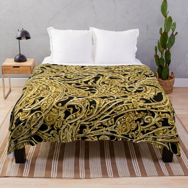 Item preview, Black and Gold Filigree pattern designed and sold by ArtRarities.