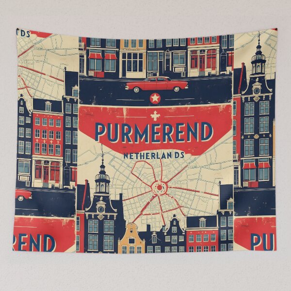 Item preview, Purmerend Netherlands 1950s Vintage Travel Tourism designed and sold by TravelersGems.
